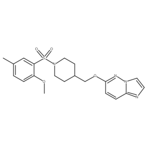 4-({Imidazo[1,2-b]pyridazin-6-yloxy}methyl)-1-(2-methoxy-5-methylbenzenesulfonyl)piperidine结构式