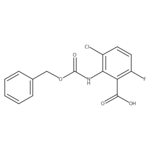 2-{[(Benzyloxy)carbonyl]amino}-3-chloro-6-fluorobenzoic acid Structure