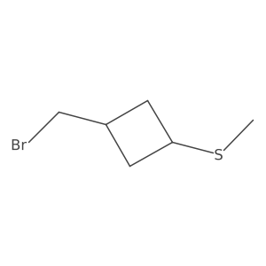 1-(Bromomethyl)-3-(methylsulfanyl)cyclobutane Structure