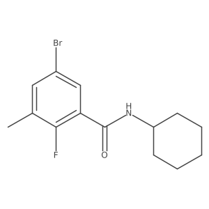 5-Bromo-N-cyclohexyl-2-fluoro-3-methylbenzamide Structure