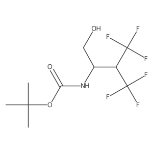 tert-butyl N-[(2S)-4,4,4-trifluoro-1-hydroxy-3-(trifluoromethyl)butan-2-yl]carbamate结构式