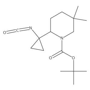 Tert-butyl 2-(1-isocyanatocyclopropyl)-5,5-dimethylpiperidine-1-carboxylate Structure