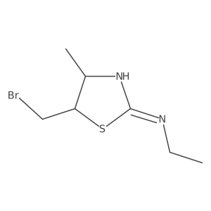 5-(bromomethyl)-N-ethyl-4-methyl-4,5-dihydro-1,3-thiazol-2-amine Structure