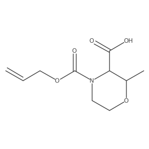 (2R,3S)-2-methyl-4-[(prop-2-en-1-yloxy)carbonyl]morpholine-3-carboxylic acid结构式