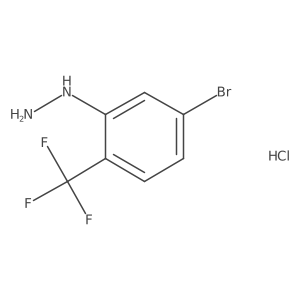 [5-Bromo-2-(trifluoromethyl)phenyl]hydrazine hydrochloride Structure