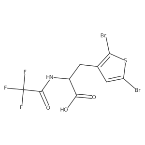 3-(2,5-Dibromothiophen-3-yl)-2-(2,2,2-trifluoroacetamido)propanoic acid结构式