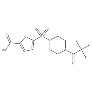 5-{[4-(2,2,2-Trifluoroacetyl)piperazin-1-yl]sulfonyl}furan-2-carboxylic acid结构式