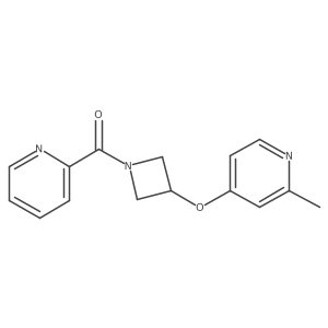 2-Methyl-4-{[1-(pyridine-2-carbonyl)azetidin-3-yl]oxy}pyridine结构式