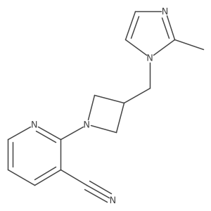 2-{3-[(2-methyl-1H-imidazol-1-yl)methyl]azetidin-1-yl}pyridine-3-carbonitrile Structure