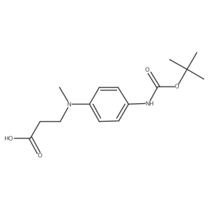 3-[(4-{[(Tert-butoxy)carbonyl]amino}phenyl)(methyl)amino]propanoicacid Structure