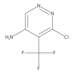 6-Chloro-5-(trifluoromethyl)-4-pyridazinamine Structure