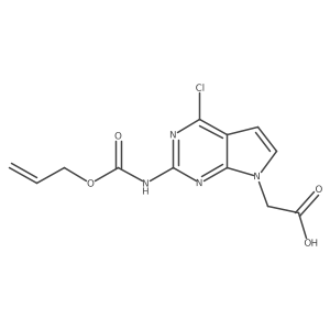 2-(4-chloro-2-{[(prop-2-en-1-yloxy)carbonyl]amino}-7H-pyrrolo[2,3-d]pyrimidin-7-yl)acetic acid Structure
