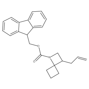 (9H-fluoren-9-yl)methyl 3-(prop-2-en-1-yl)-1-azaspiro[3.3]heptane-1-carboxylate结构式