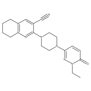 2-[4-(1-Ethyl-6-oxo-1,6-dihydropyridazin-3-yl)piperazin-1-yl]-5,6,7,8-tetrahydroquinoline-3-carbonitrile结构式