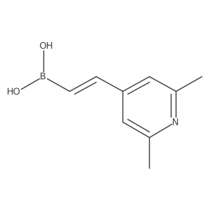 (E)-(2-(2,6-Dimethylpyridin-4-yl)vinyl)boronic acid结构式
