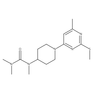 1,3,3-Trimethyl-1-{1-[6-methyl-2-(methylsulfanyl)pyrimidin-4-yl]piperidin-4-yl}urea Structure