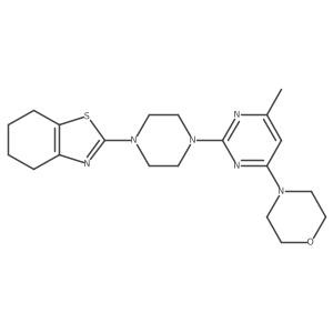2-{4-[4-Methyl-6-(morpholin-4-yl)pyrimidin-2-yl]piperazin-1-yl}-4,5,6,7-tetrahydro-1,3-benzothiazole Structure