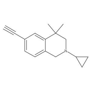 2-Cyclopropyl-6-ethynyl-4,4-dimethyl-1,2,3,4-tetrahydroisoquinoline Structure