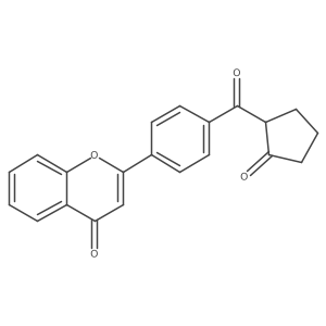 2-[4-[(2-Oxocyclopentyl)carbonyl]phenyl]-4H-1-benzopyran-4-one结构式