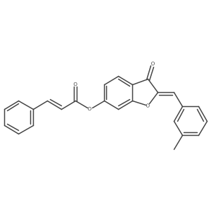 (2Z)-2-(3-methylbenzylidene)-3-oxo-2,3-dihydro-1-benzofuran-6-yl (2E)-3-phenylprop-2-enoate Structure