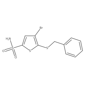 4-Bromo-5-(phenylmethyl)thio-2-thiophenesulfonamide Structure