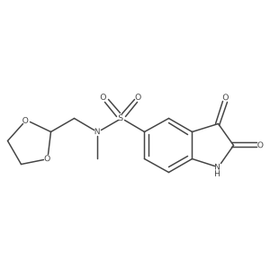 N-(1,3-Dioxolan-2-ylmethyl)-2,3-dihydro-N-methyl-2,3-dioxo-1H-indole-5-sulfonamide结构式
