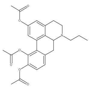 2,10,11-Triacetoxy-5,6,6a,7-tetrahydro-6-propyl-4H-dibenzo(de,g)quinoline, (R)-结构式