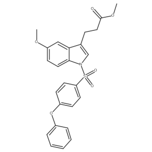 3-[5-Methoxy-1-(4-phenoxy-benzenesulfonyl)-1h-indol-3-yl]-propionic acid methyl ester Structure