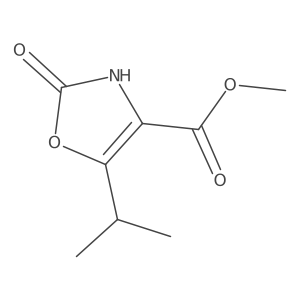 Methyl 5-isopropyl-2-oxo-2,3-dihydrooxazole-4-carboxylate结构式