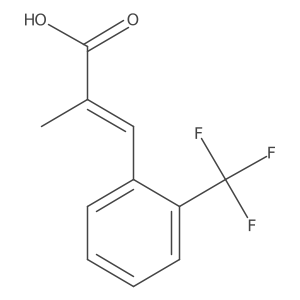 (2E)-2-Methyl-3-[2-(trifluoromethyl)phenyl]-2-propenoic acid Structure