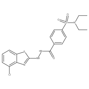 4-(2-(4-chlorobenzo[d]thiazol-2-yl)hydrazinecarbonyl)-N,N-diethylbenzenesulfonamide结构式