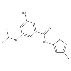 3-hydroxy-5-isopropoxy-N-(3-methyl-1,2,4-thiadiazol-5-yl)benzamide Structure