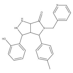 3-(2-Hydroxyphenyl)-4-(4-methylphenyl)-5-(pyridin-3-ylmethyl)-1,2,3,3a,4,6a-hexahydropyrrolo[3,4-c]pyrazol-6-one Structure