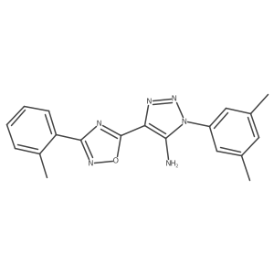 1-(3,5-dimethylphenyl)-4-[3-(2-methylphenyl)-1,2,4-oxadiazol-5-yl]-1H-1,2,3-triazol-5-amine结构式