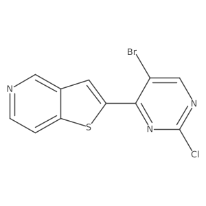 2-(5-Bromo-2-chloropyrimidin-4-yl)thieno[3,2-c]pyridine结构式