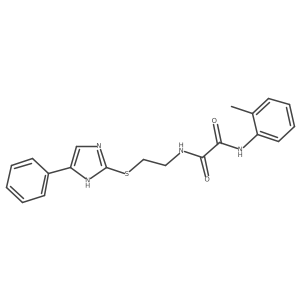N1-(2-((4-phenyl-1H-imidazol-2-yl)thio)ethyl)-N2-(o-tolyl)oxalamide Structure