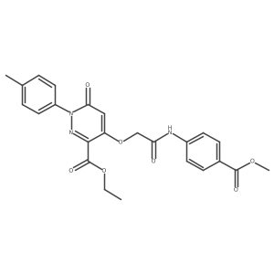 Ethyl 4-(2-((4-(methoxycarbonyl)phenyl)amino)-2-oxoethoxy)-6-oxo-1-(p-tolyl)-1,6-dihydropyridazine-3-carboxylate Structure