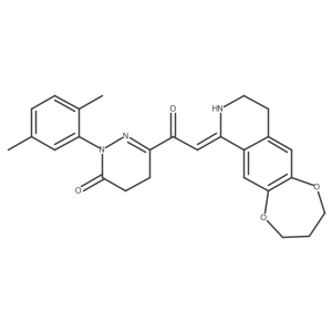 2-(2,5-dimethylphenyl)-6-[(2Z)-2-(3,4,9,10-tetrahydro-2H-[1,4]dioxepino[2,3-g]isoquinolin-7(8H)-ylidene)acetyl]-4,5-dihydropyridazin-3(2H)-one Structure