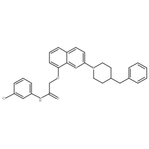 2-((2-(4-benzylpiperidin-1-yl)quinolin-8-yl)oxy)-N-(3-chlorophenyl)acetamide结构式