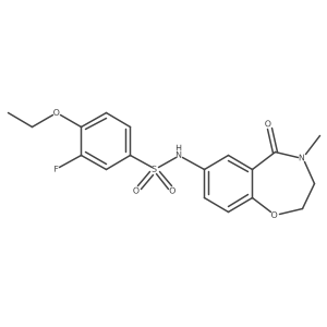 4-ethoxy-3-fluoro-N-(4-methyl-5-oxo-2,3,4,5-tetrahydrobenzo[f][1,4]oxazepin-7-yl)benzenesulfonamide结构式