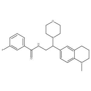 3-fluoro-N-(2-(1-methyl-1,2,3,4-tetrahydroquinolin-6-yl)-2-morpholinoethyl)benzamide Structure