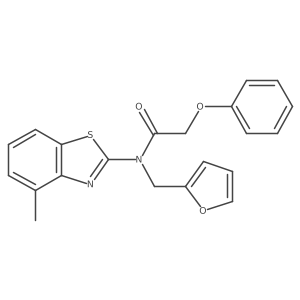 N-(furan-2-ylmethyl)-N-(4-methylbenzo[d]thiazol-2-yl)-2-phenoxyacetamide结构式