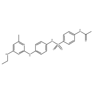 N-{4-[(4-{[4-(ethylamino)-6-methylpyrimidin-2-yl]amino}phenyl)sulfamoyl]phenyl}acetamide Structure