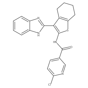 N-[3-(1H-1,3-benzodiazol-2-yl)-4,5,6,7-tetrahydro-1-benzothiophen-2-yl]-6-chloropyridine-3-carboxamide Structure