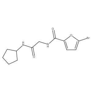 5-Bromo-N-(2-(cyclopentylamino)-2-oxoethyl)furan-2-carboxamide结构式