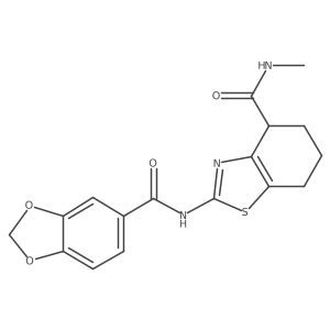 2-(benzo[d][1,3]dioxole-5-carboxamido)-N-methyl-4,5,6,7-tetrahydrobenzo[d]thiazole-4-carboxamide结构式