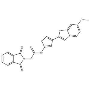 2-(1,3-dioxo-2,3-dihydro-1H-isoindol-2-yl)-N-[4-(6-methoxy-1-benzofuran-2-yl)-1,3-thiazol-2-yl]acetamide Structure
