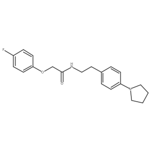 2-(4-fluorophenoxy)-N-(4-(pyrrolidin-1-yl)phenethyl)acetamide结构式