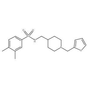 N-((1-(furan-2-ylmethyl)piperidin-4-yl)methyl)-3,4-dimethylbenzenesulfonamide Structure