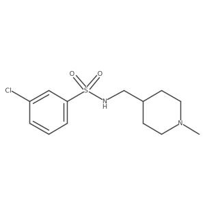 3-chloro-N-((1-methylpiperidin-4-yl)methyl)benzenesulfonamide Structure